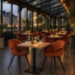 Horeca-Armstoel-FIONA-roest-Velvet-Fluweel