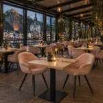 Horeca-Armstoel-FIONA-zand-Velvet-Fluweel
