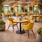 Horeca-Armstoel-JESSICA-geel-Stof-model-2