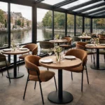 Horeca-Armstoel-LUUK-olijf-Elite-Stof