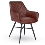Horeca-Armstoel-LUXOR-Bruin-Kunstleer