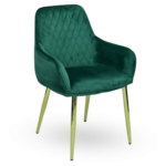 Horeca-Armstoel-LUXOR-Groen-Velvet-Fluweel