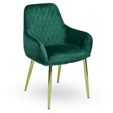 Horeca Armstoel - LUXOR - Groen Velvet/Fluweel