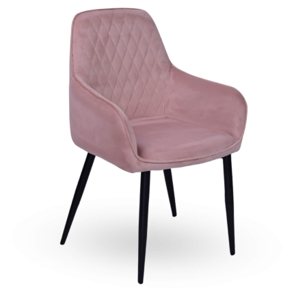 Horeca Armstoel - LUXOR - Roze Velvet/Fluweel
