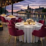 Horeca-Armstoel-LUXOR-bordeaux-Velvet-Fluweel