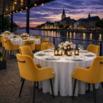 Horeca-Armstoel-LUXOR-goud-Velvet-Fluweel