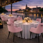 Horeca-Armstoel-LUXOR-roze-Velvet-Fluweel-model-1