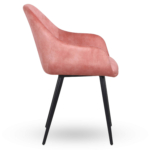 Horeca-Armstoel-OSLO-Roze-Velvet-Fluweel-Z