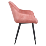 Horeca-Armstoel-OSLO-Roze-Velvet-Fluweel-Z