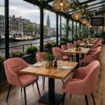 Horeca-Armstoel-OSLO-Roze-Velvet-Fluweel-model-2