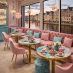 Horeca-Armstoel-OSLO-oud-roze-Velvet-Fluweel
