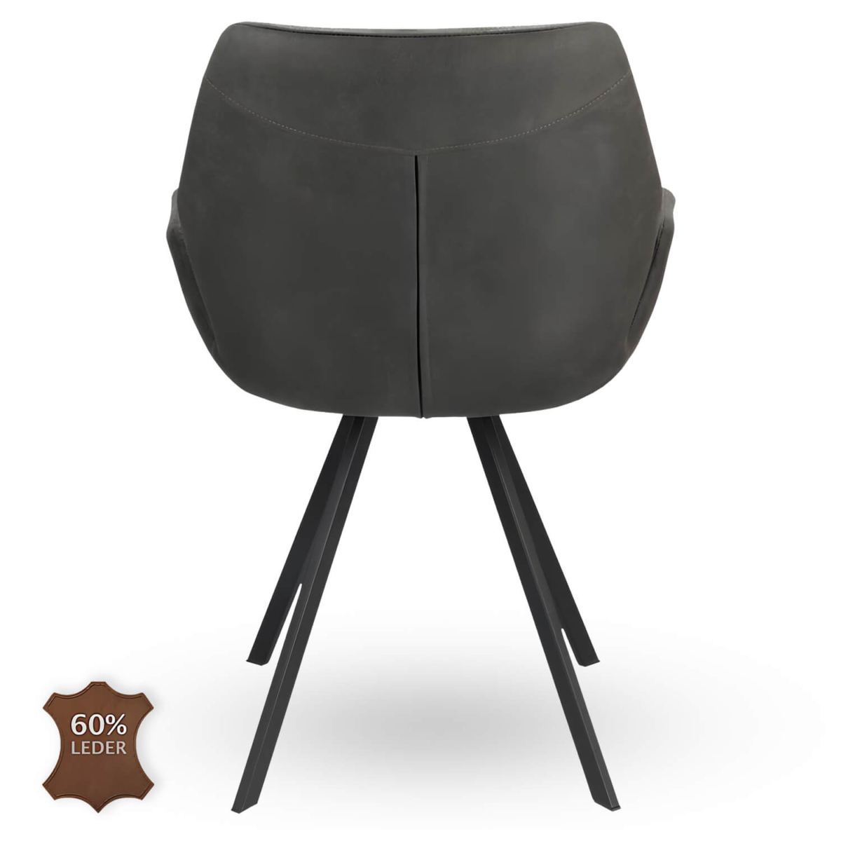 Horeca-Armstoel-PERLA-Antraciet-Vintage-Kunstleer-A