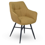 Horeca-Armstoel-ROCCA-Goud-Vintage-Stof