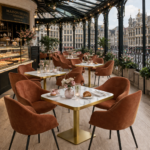 Horeca-Armstoel-TERA-koper-Velvet-Fluweel