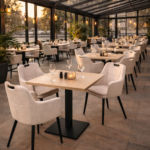 Horeca-Armstoel-VICTORIA-creme-Microvezel