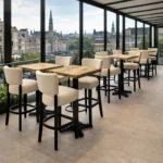 Horeca-Houten-Barstoel-TARA-creme-Kunstleer