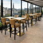 Horeca-Houten-Barstoel-TARA-taupe-Kunstleer