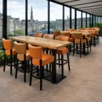Horeca-Houten-Barstoel-TARA-taupe-Kunstleer-model-mix