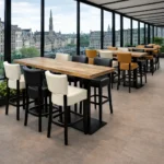 Horeca-Houten-Barstoel-TARA-zwart-Kunstleer-model-1