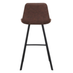 Horeca-Metalen-Barstoel-EMPERIO-Bruin-Microvezel-A