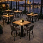 Horeca-Metalen-Barstoel-JADI-Antraciet-Velvet-Fluweel