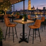 Horeca-Metalen-Barstoel-JADI-oker-Velvet-Fluweel