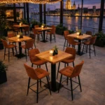 Horeca-Metalen-Barstoel-JADI-roest-Velvet-Fluweel