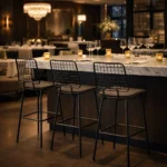 Horeca-Metalen-Barstoel-RIO-zwart-Microvezel