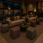 Horeca-Poef-Vierkant-olijf-Microvezel