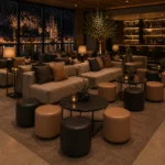 Horeca-Poef-rond-taupe-Kunstleer