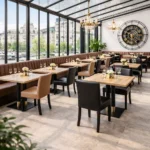 Horeca-Stoel-BASIC-Taupe-Kunstleer-model-1