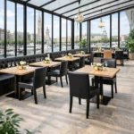 Horeca-Stoel-BASIC-zwart-kunstleer-model-1