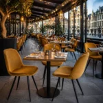 Horeca-Stoel-CARA-oker-Velvet-Fluweel