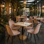 Horeca-Stoel-CARA-zand-Velvet-Fluweel