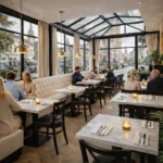 Horeca-Stoel-LILA-Zwart-Kunstleer