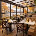 Horeca-Stoel-LILA-bruin-Kunstleer