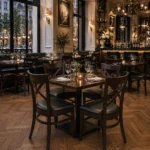 Horeca-Stoel-LILA-zwart-Kunstleer