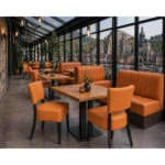 Horeca-Stoel-Tara-ORANGE-Kunstleer-model-1