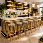 Horeca-Terras-Barkruk-HAVANA-zwart-Aluminium-Rattan