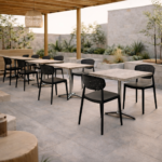 Terrasstoel-COMO-Stapelbaar-zwart-Kunststof