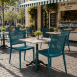 Terrasstoel-EVORA-Stapelbaar -petroleum-Kunststof-neww