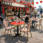 Terrasstoel-MONICA-Stapelbaar-Cherry-Rattan