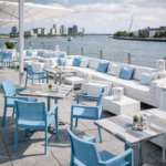 Terrasstoel-PORTO-Armleuning-Stapelbaar-Blauw-Kunststof