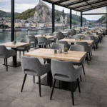 Horeca-Armstoel-FLORE-grijs-boucle-model-1