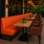 Horeca-Armstoel-OMEGA-bruin-kunstleer