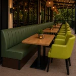 Horeca-Armstoel-OMEGA-groen-kunstleer