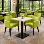 Horeca-Armstoel-OMEGA-groen-kunstleer-model-1