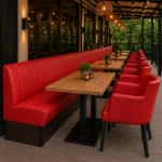 Horeca-Armstoel-OMEGA-rood-kunstleer