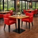 Horeca-Armstoel-OMEGA-rood-kunstleer-model-1