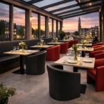 Horeca-Fauteuil-PRAG-zwart-Kunstleer